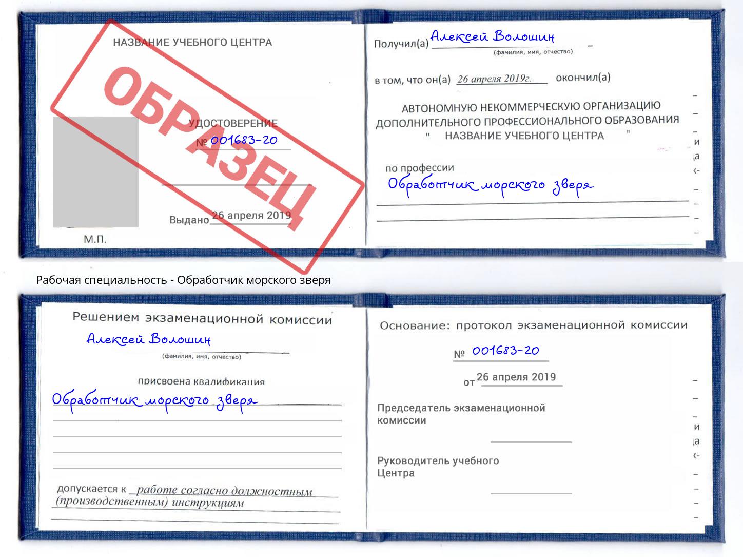 Обработчик морского зверя Владикавказ